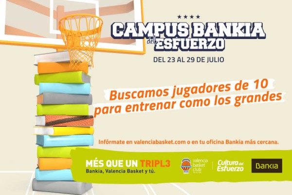 Seleccionados los 100 becados que asistirán al Campus Bankia del Esfuerzo 2018 de Valencia Basket