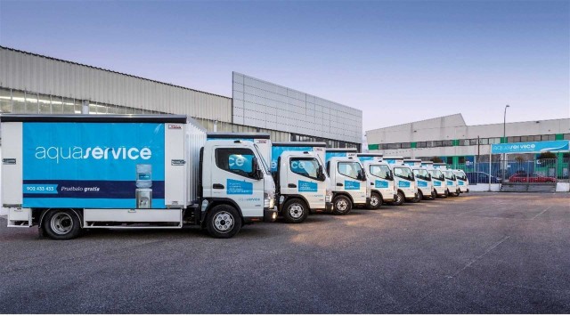 Aquaservice adquiere la flota híbrida de camiones de reparto más grande de España