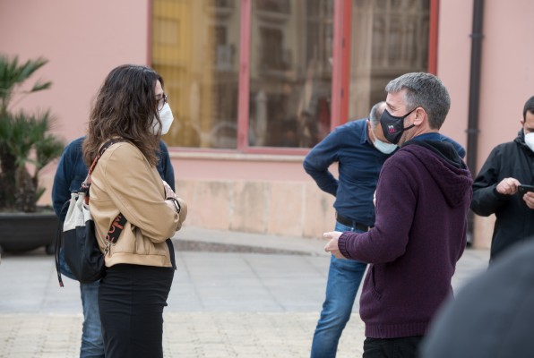 Protesta de Compromís y PSPV contra la moción de censura de Teulada-Moraira (fotos RAFA MOLINA)