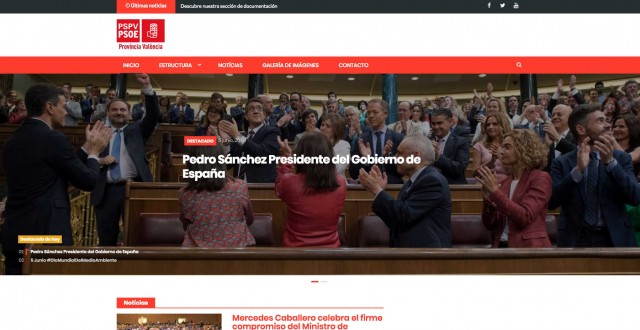 El PSPV de Valencia liderado por Caballero estrena una nueva web
