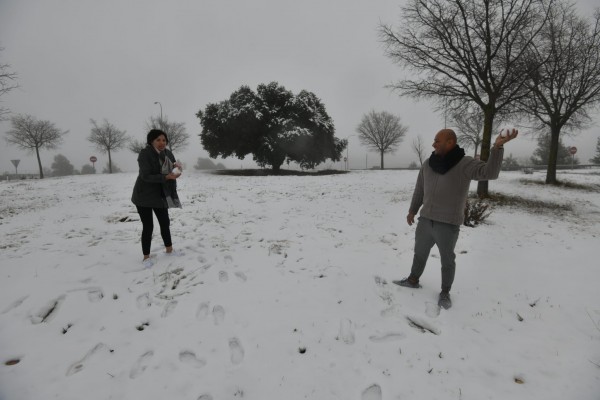 Primer temporal de nieve de 2021 en Alicante (Fotos: RAFA MOLINA)