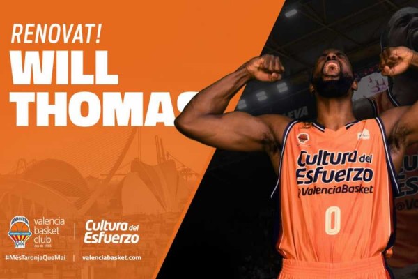 Will Thomas renueva una temporada más con Valencia Basket

