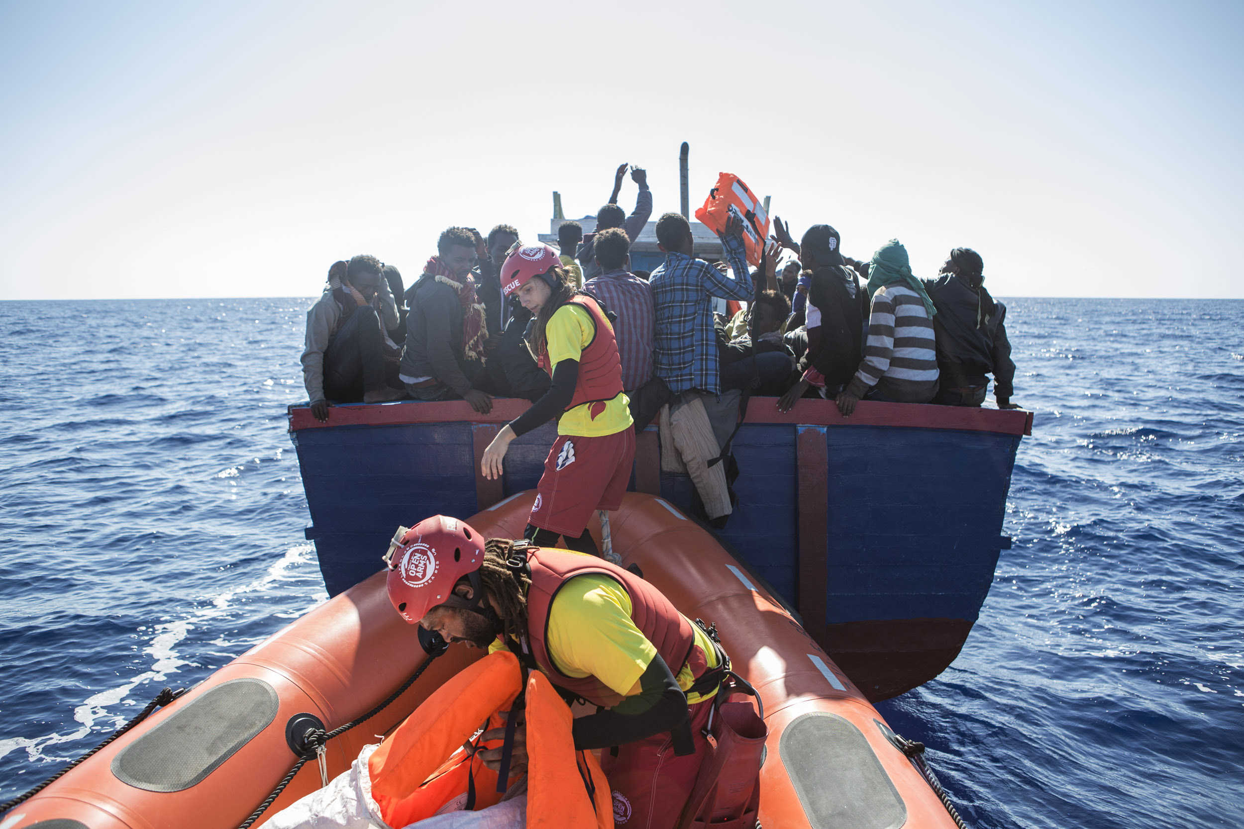 Equipo de Proactiva Open Arms en una operación de rescate. Autor: Pau Coll - 