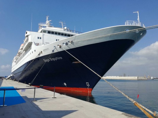 Más de medio millar de cruceristas llegan a PortCastelló a bordo del Saga Sapphire