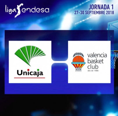 Valencia Basket visitará al Unicaja de Málaga en la primera jornada de Liga