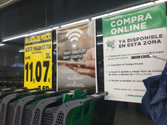 Mercadona prueba el wifi gratuito en siete supermercados