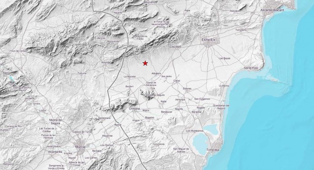 Registrado un terremoto de magnitud 4,2 en Albatera