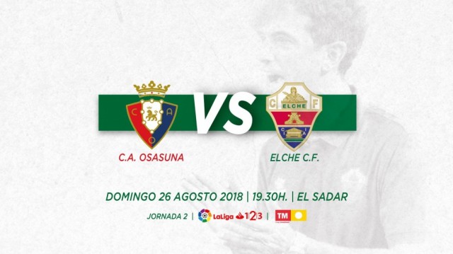 Osasuna quiere su primera victoria y el Elche cerrar una semana convulsa

