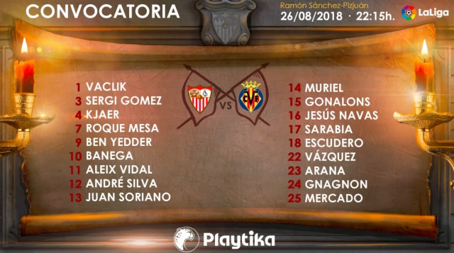 Franco Vázquez, Mercado y Kjaer vuelven a la lista para medirse al Villarreal

