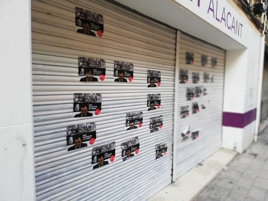 PSPV y Podemos denuncian que sus sedes de Alicante ha amanecido  