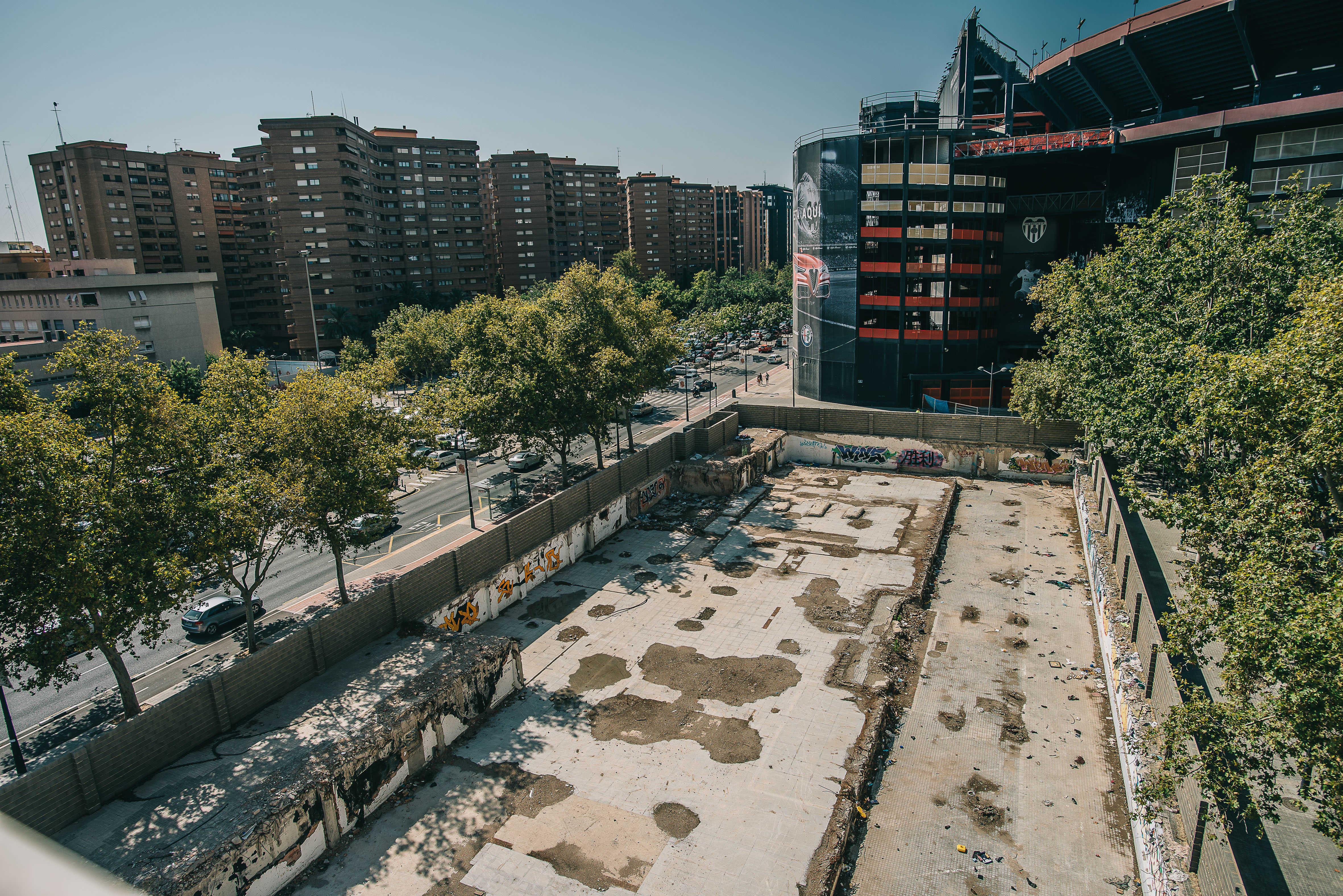 Aspecto del solar junto al viejo Mestalla. Foto: KIKE TABERNER - 