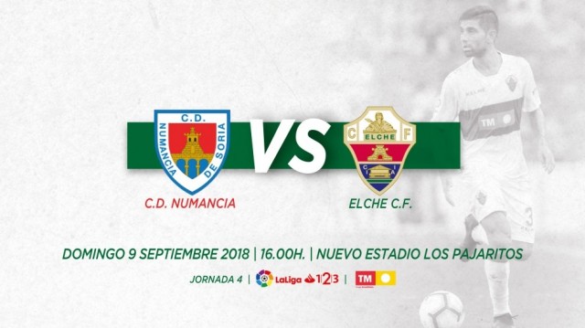El Numancia recibe al Elche y los dos quieren su primera victoria

