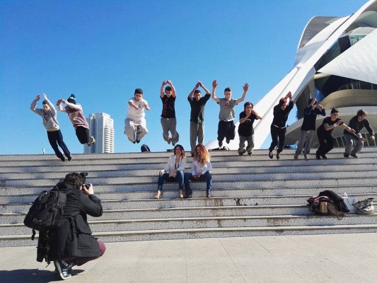 Valencia a través del Parkour: una jornada 'fallera' de actividad deportiva