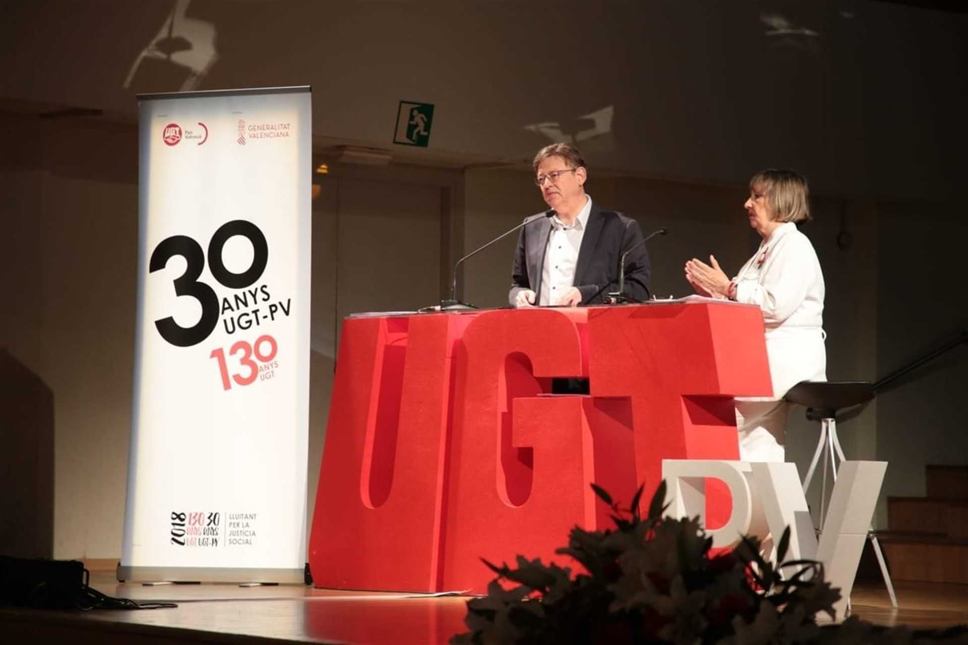 Puig celebra el 30 aniversario de UGT-PV y su 
