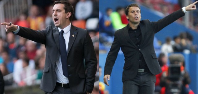 Neville y Rubi afrontan el derbi lejos de sus objetivos