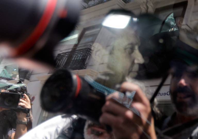 Eduardo Zaplana, el día que fue detenido. Foto: EFE/Juan Carlos Cárdenas - 