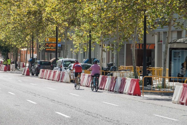 Comienza la construcción de los carriles bici en las avenidas Burjassot y Mestre Rodrigo