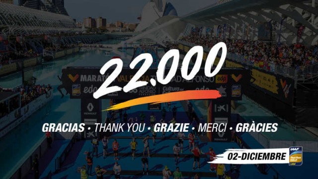 El maratón de Valencia agota sus dorsales a dos meses de su celebración