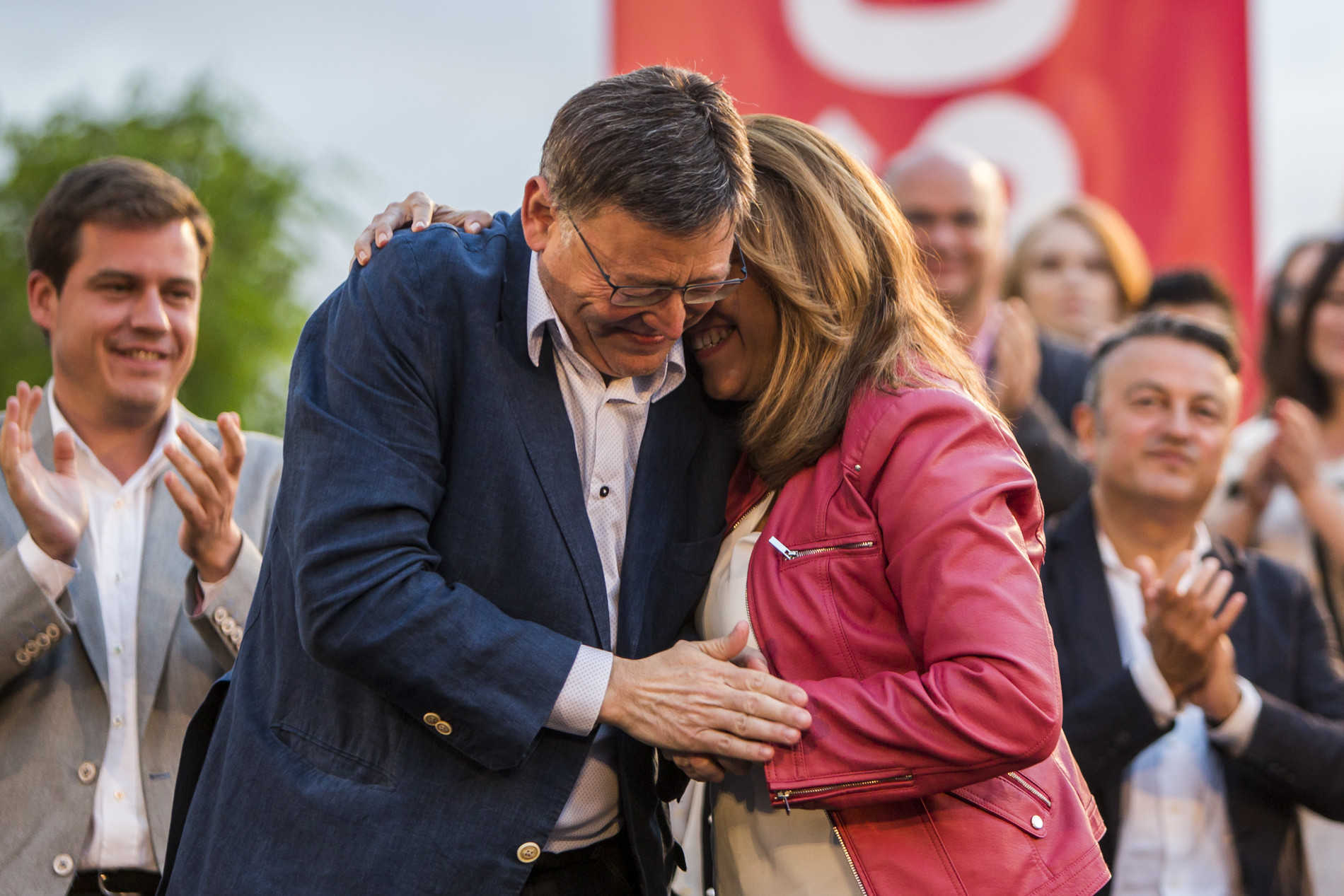 Acto de Susana Díaz con militantes en València (Fotos: EVA MÁÑEZ)