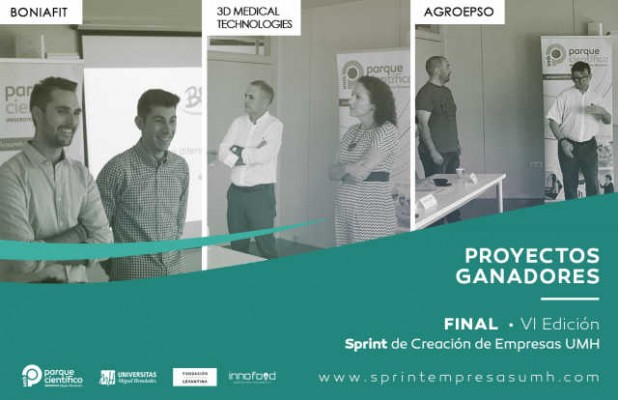 Prótesis neovaginales, snacks sanos y gestión agro, ganadores del 6º Sprint UMH