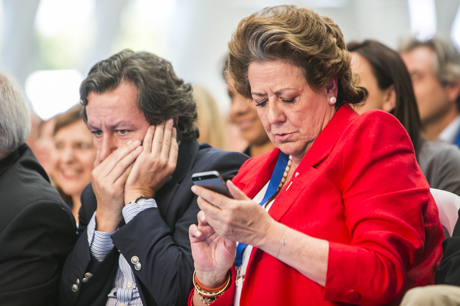 Rita Barberá, en un mitin de las municipales de 2015. Foto: EVA MÁÑEZ - 