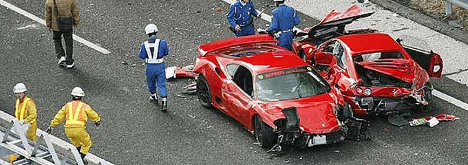El accidente de coche más caro del mundo: Ferrari, Lamborghini y Mercedes