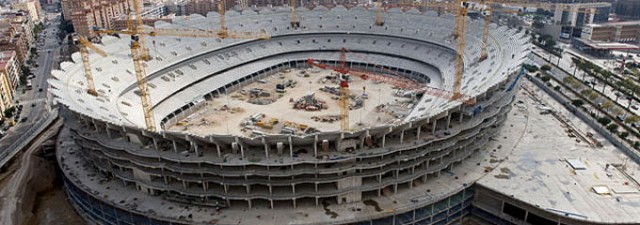El Valencia CF cierra un acuerdo con Bankia para retomar las obras del Nuevo Mestalla