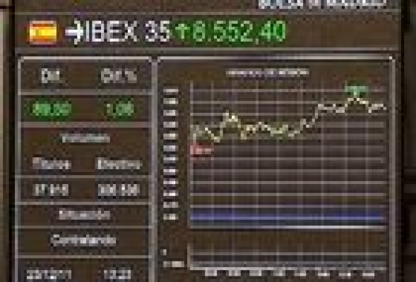 El Ibex 35 sube hoy un 0,9% y un 4,1% en la semana