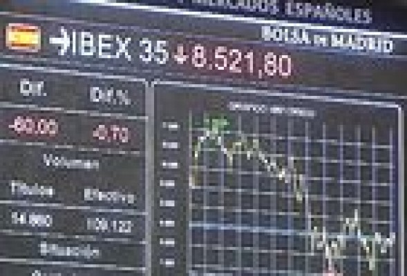 El Ibex pierde un 2% a media sesión y se aleja de los 8.500 puntos