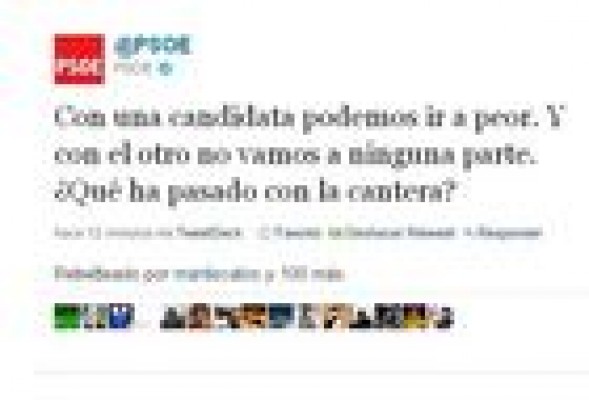Un supuesto hacker ataca el Twitter del PSOE con un mensaje de crítica