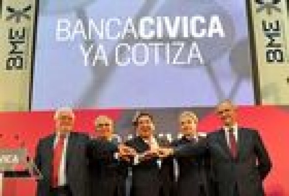 Banca Cívica vuelve al parqué con una subida del 5%