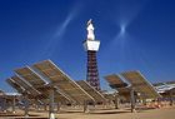 ACS construye en el desierto de Nevada (EE UU) la mayor torre termosolar