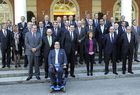 Mariano Rajoy con representantes empresariales, hoy en La Moncloa - 