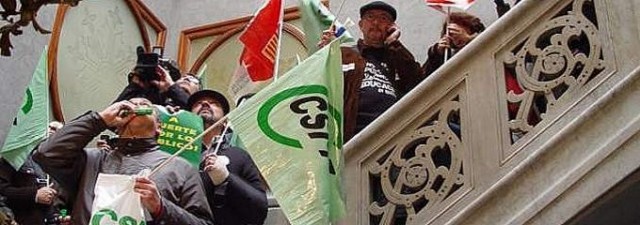 Los sindicalistas, a juicio por 'okupas'