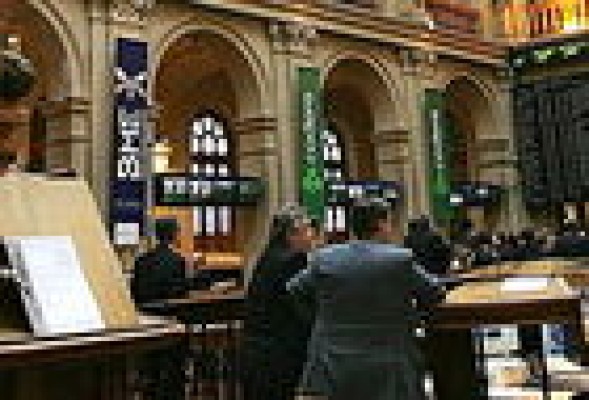 Las ventas se imponen en bolsa a media sesión