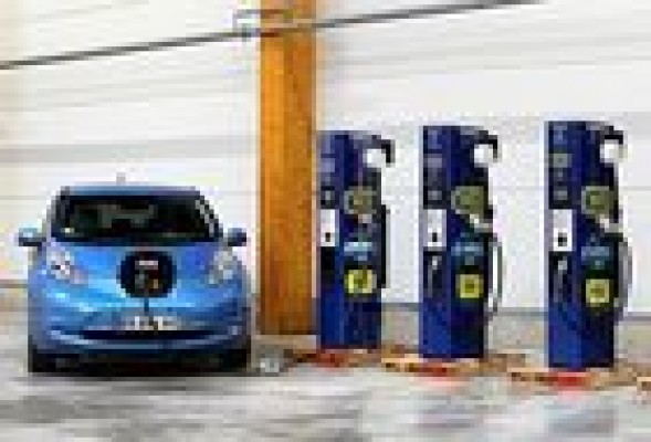 Nissan envía a Europa cargadores rápidos de coches eléctricos