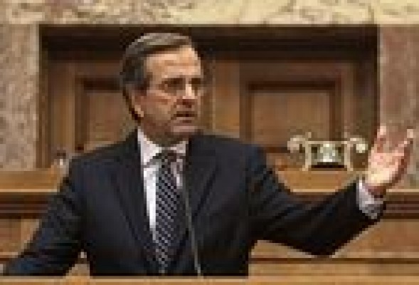 Conservadores griegos prometen menos recortes y más ayuda social