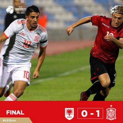 Rafa Mir le da la victoria a España Sub 21 en Albania