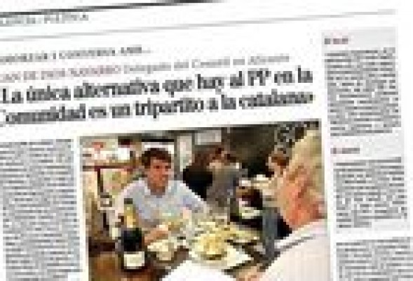 La austeridad del delegado en Alicante y el menú del gourmet