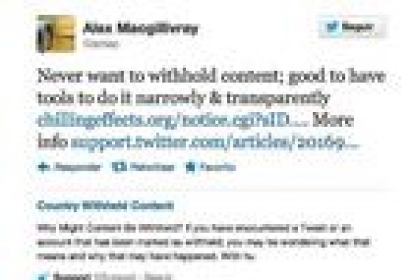 Twitter bloquea por primera vez la cuenta de un usuario en un país a petición de las autoridades