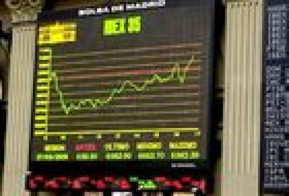 El Ibex entra en terreno positivo a media sesión