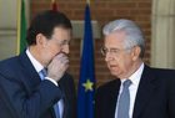 ACUERDO<br /><strong>Rajoy y Monti alejan la posibilidad de pedir el rescate a Bruselas</strong><br />