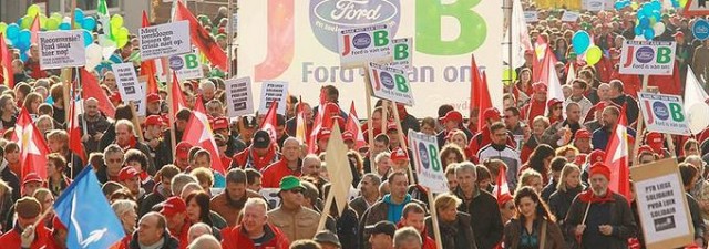 Bélgica se moviliza contra el cierre de Ford