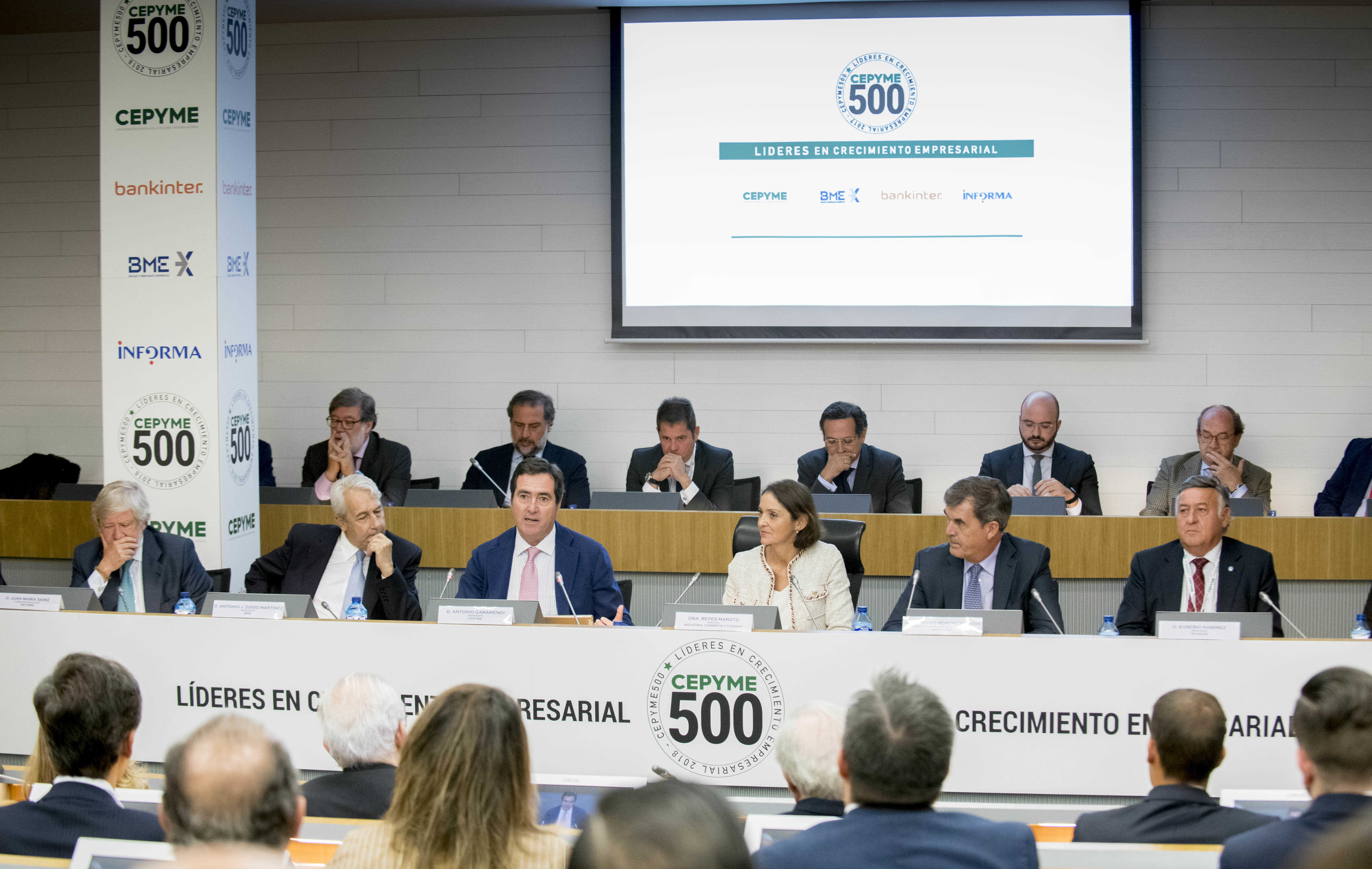 Aspecto general del acto en el que se dieron a conocer los nombres de las 500 Pymes que más crecen en España. - 