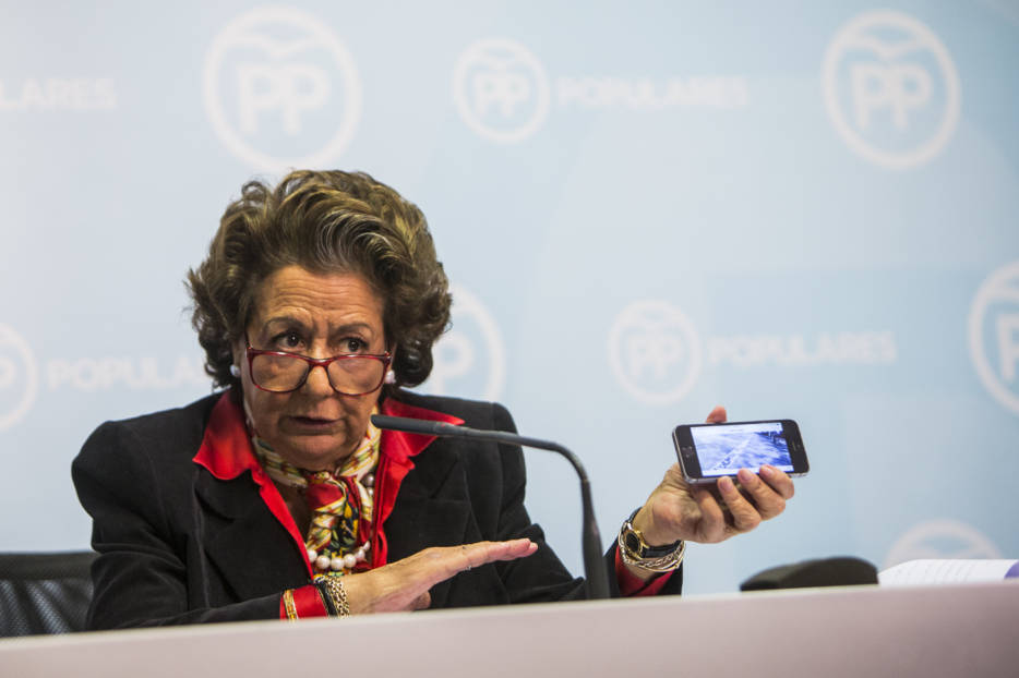 Rita Barberá en la sede del PPCV. FOTO: EVA MÁÑEZ - 