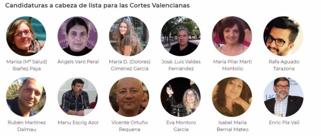 Podem tiene ¡12! precandidatos a las Generalitat y ¡6! a la Alcaldía de València