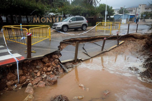 Vinaròs sufre la mayor acumulación de agua conocida en España en una hora, con 159 l/m2