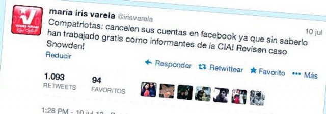 Venezuela recomienda darse de baja en Facebook... desde Twitter