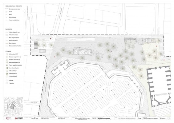 València recibe el proyecto para la regeneración del entorno de la Plaza Ciudad de Brujas