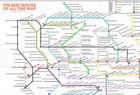 Las <strong>mejores películas de la historia del cine</strong> ordenadas en un plano de metro